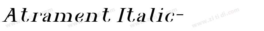 Atrament Italic字体转换